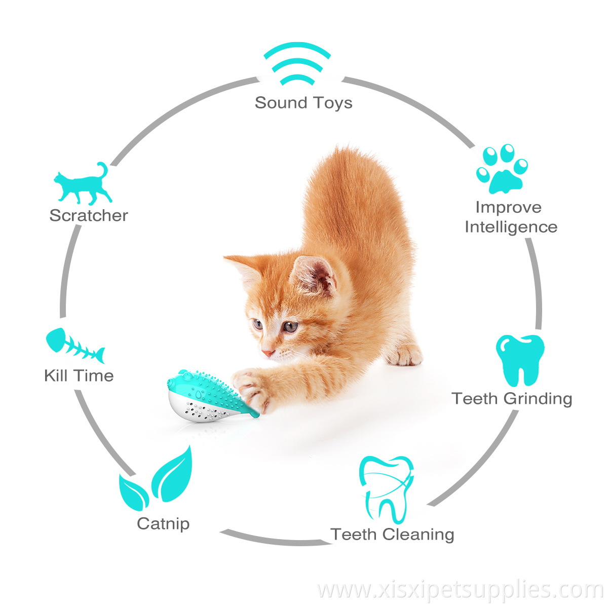 Pet Suppliers Customized Luxury Eco Pet Cat Toothbrush Toy